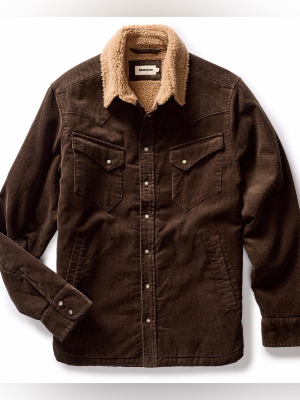 Taylor Stitch The Western Shirt Jacket in Soil Corduroy
